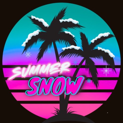 Summer Snow circular logo with teal background